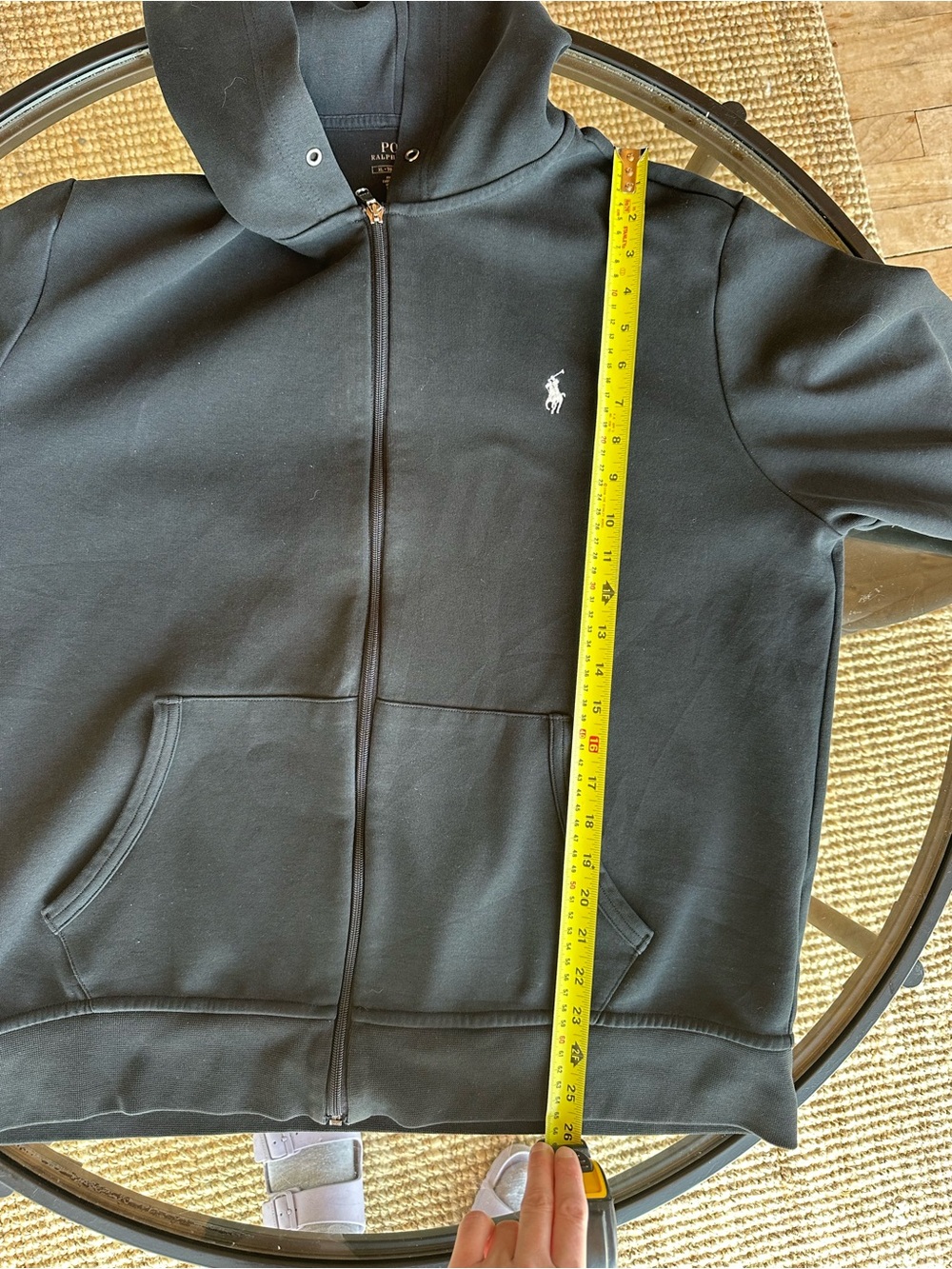 Polo Ralph Lauren Black Double-Knit Full-Zip Hoodie - Picture 11 of 13